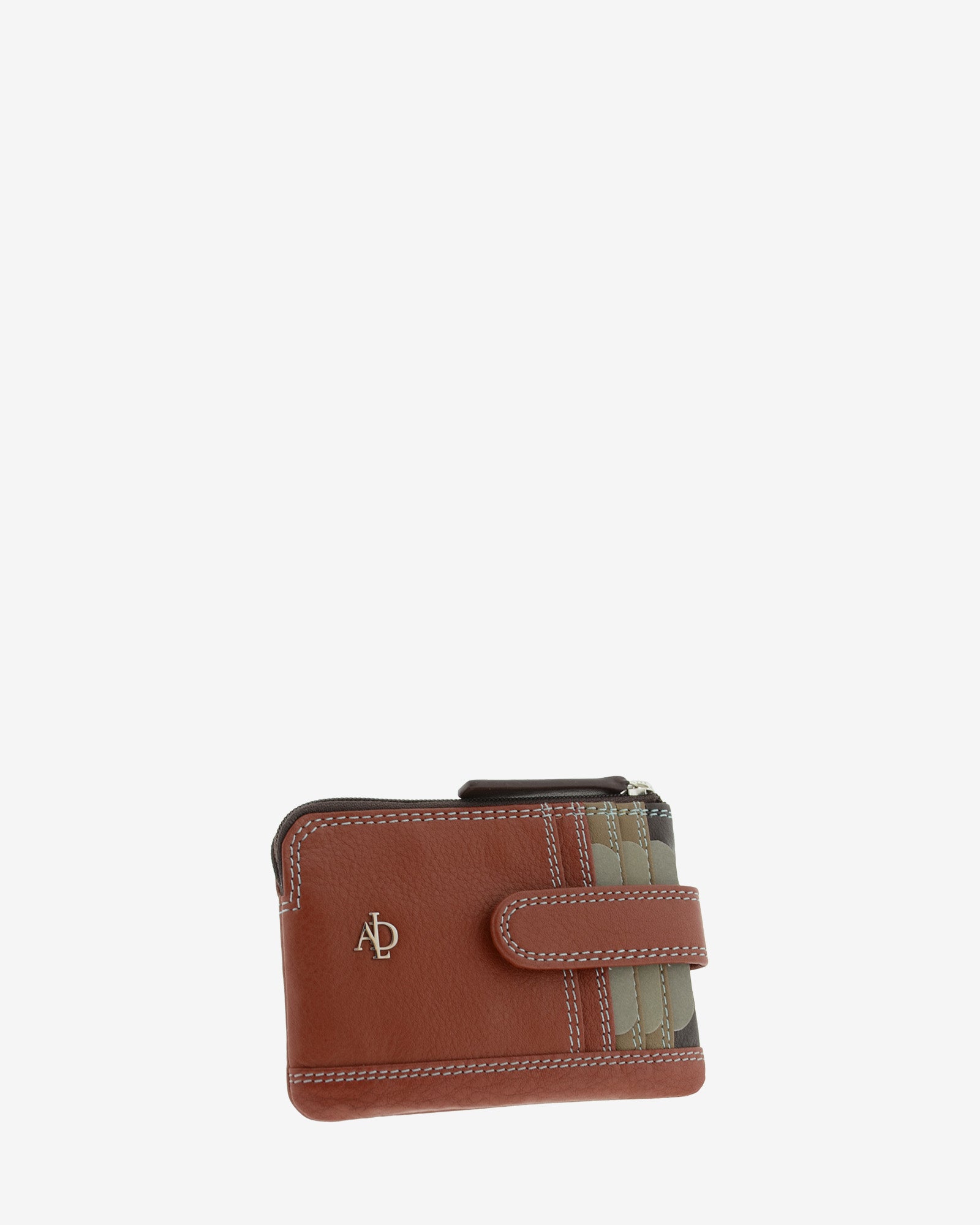 Adapell Affinità portamonete pelle bronzo doppia zip
