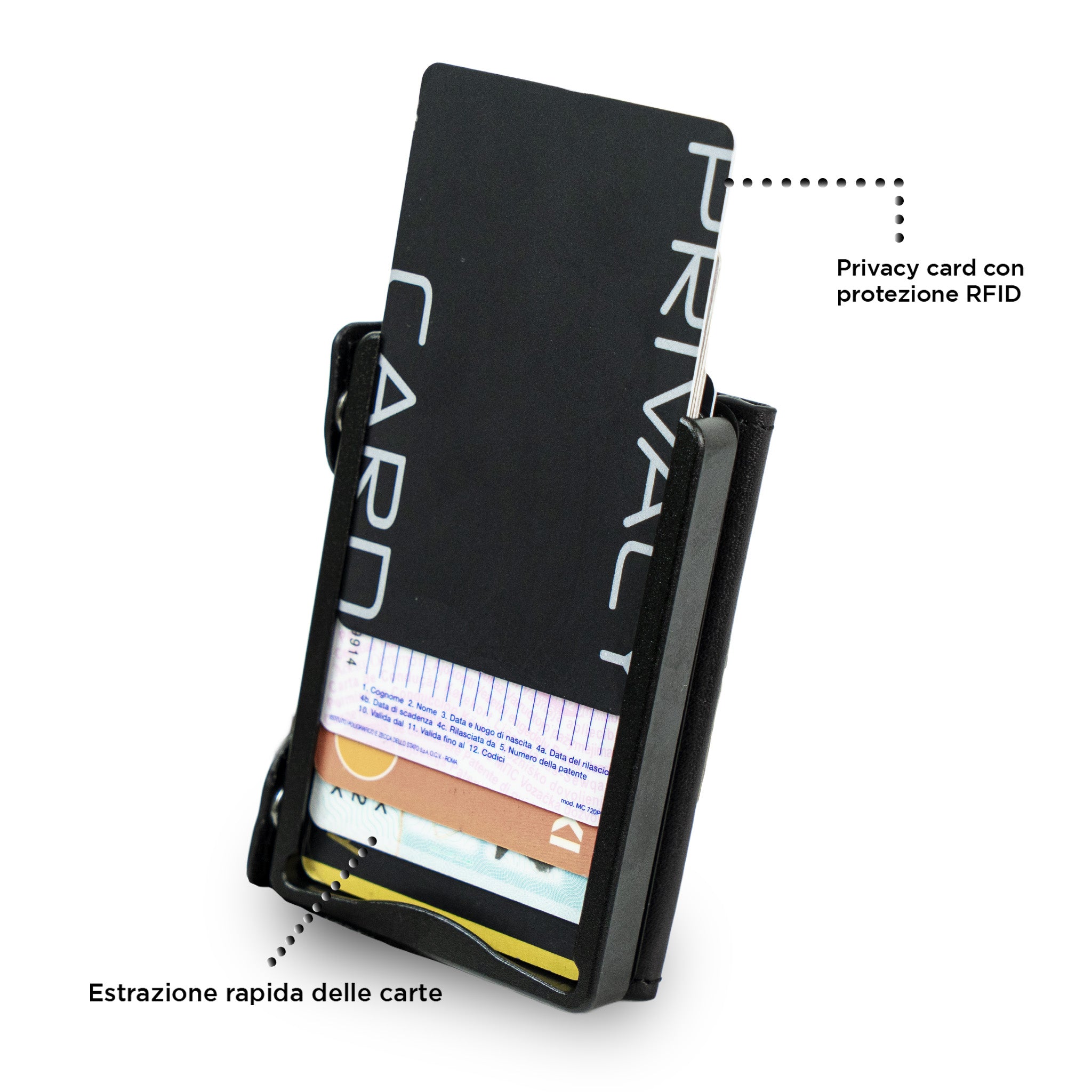 SLim Be Tasck Portafoglio Pelle Nero Frame Nero