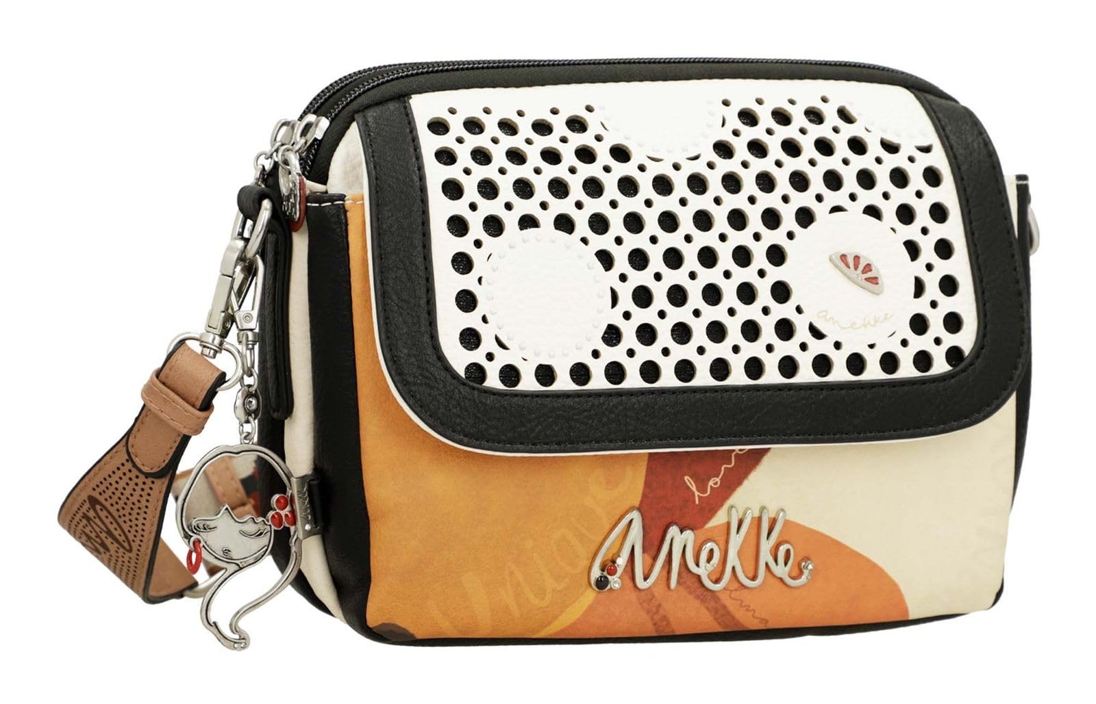 Anekke Lunares Alma borsa a tracolla multicolor con patta