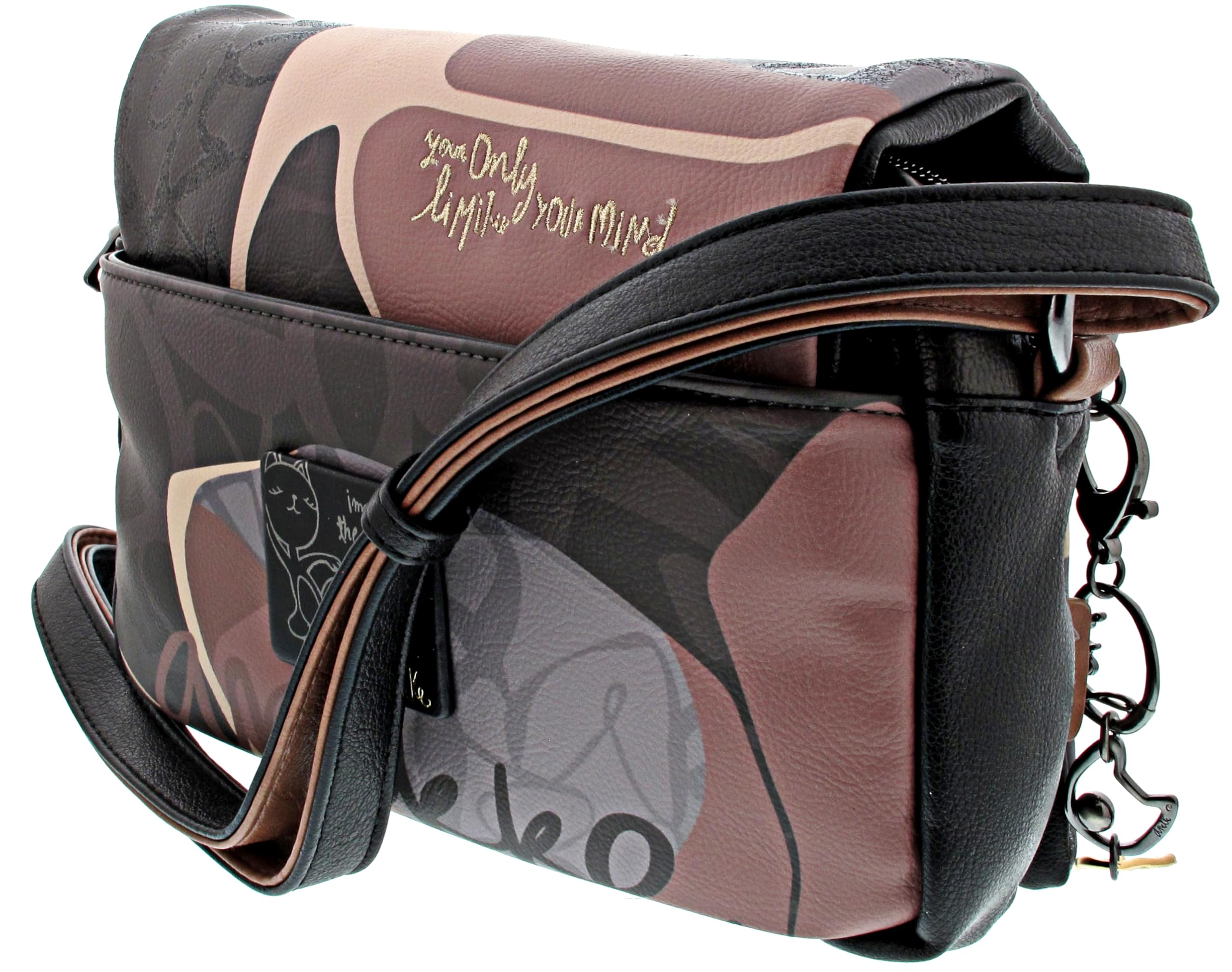 Anekke Real Heartbeat borsa a tracolla con patta 24x18x8 cm