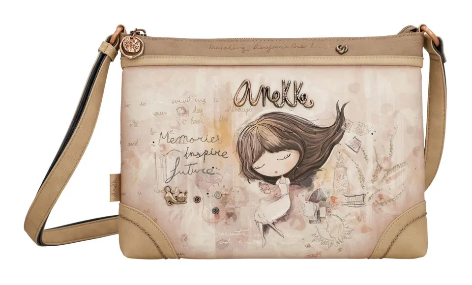 Anekke Memories borsa a tracolla grande stampata 28,5 cm
