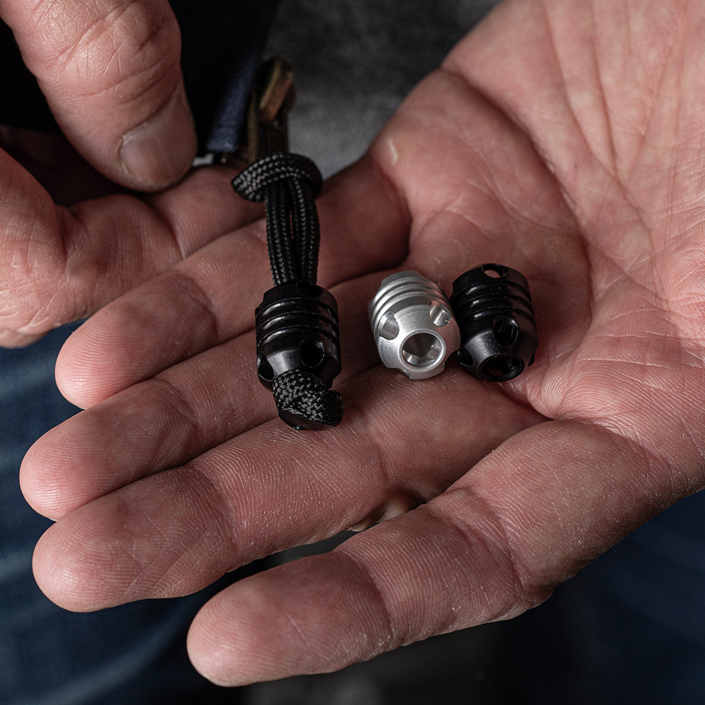 Dango Capsules EDC Bead perlina paracord argento satinato
