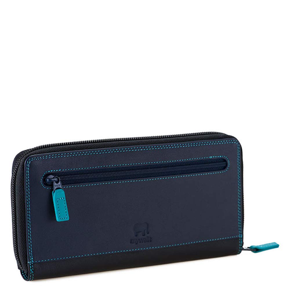 Mywalit Milano 1259 Portafoglio Pelle Zip Ritmo Nero