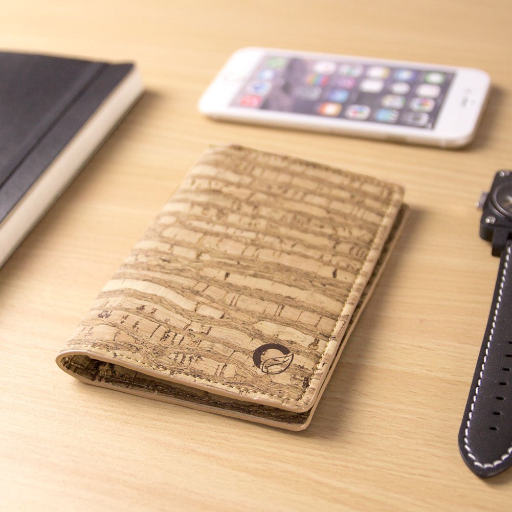 Corkor Wallets portafoglio passaporto sughero fantasia zebra