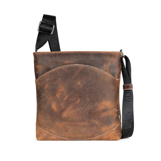 SLim Bag SLim borsa vera pelle Crazy Brown tracolla
