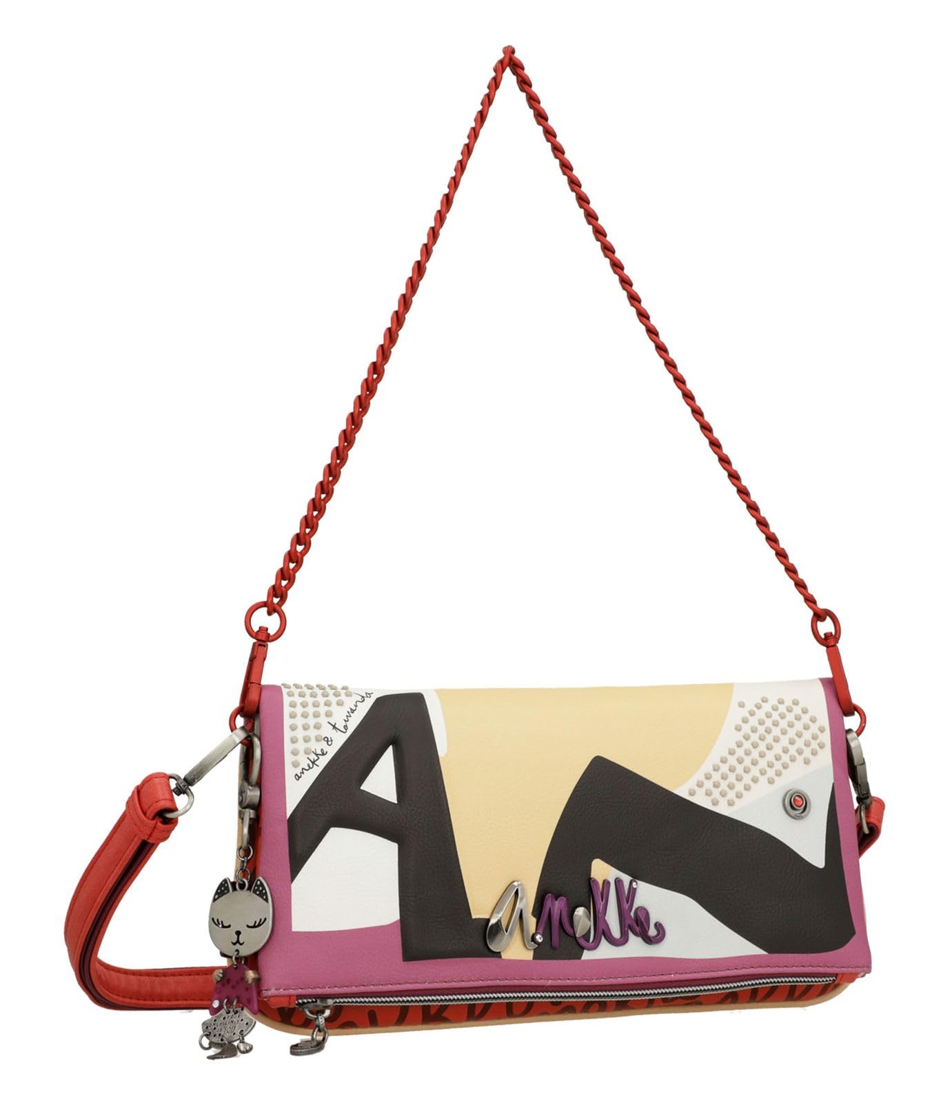 Anekke Fashion borsa a tracolla asa metallo blu navy