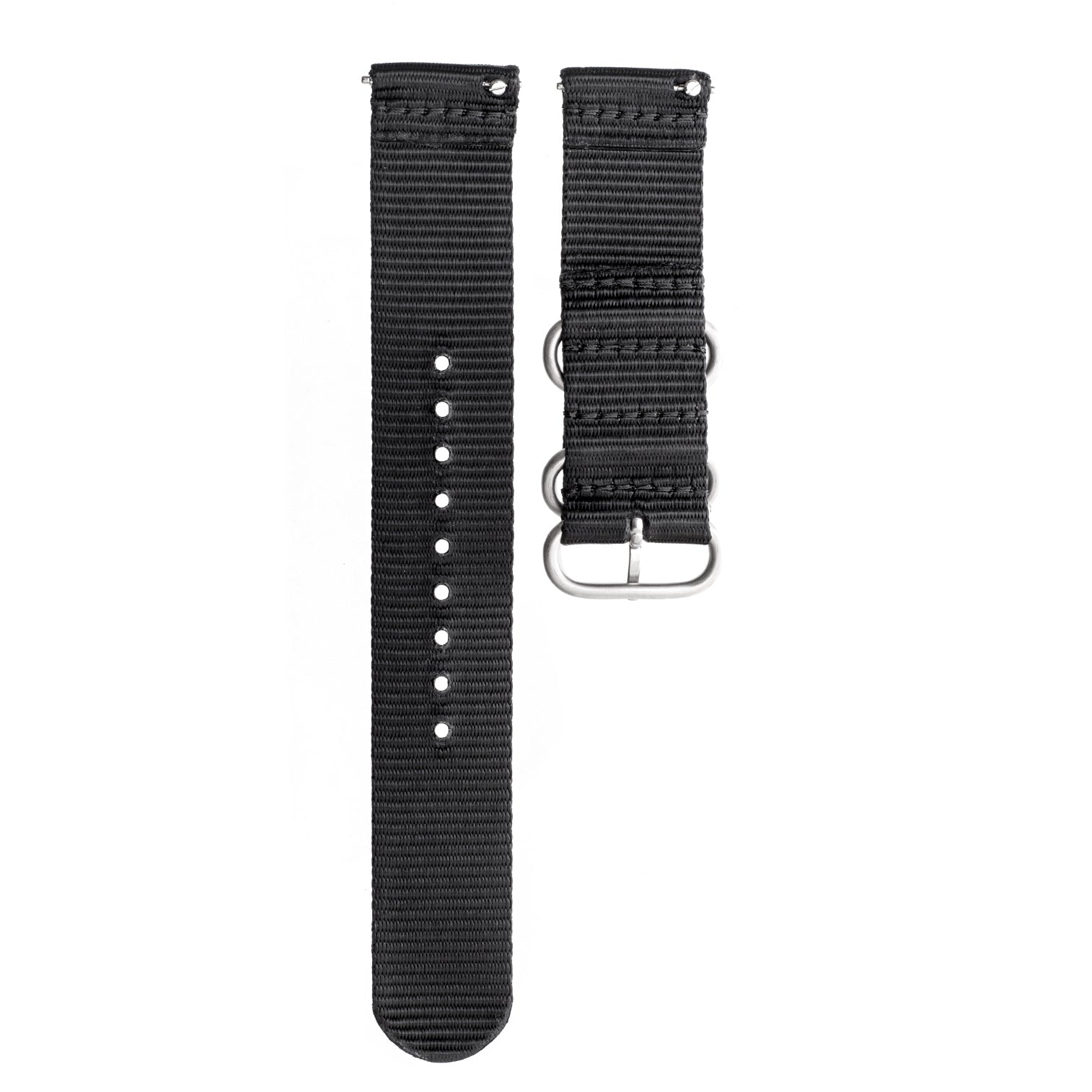 Dango cinturino orologio nylon due pezzi nero 22mm