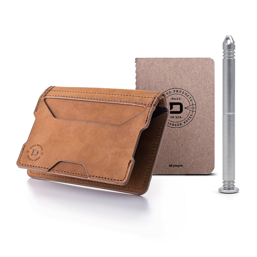 Dango A10 Pen Wallet Conversion Kit portafoglio bifold Whiskey Brown 9 carte