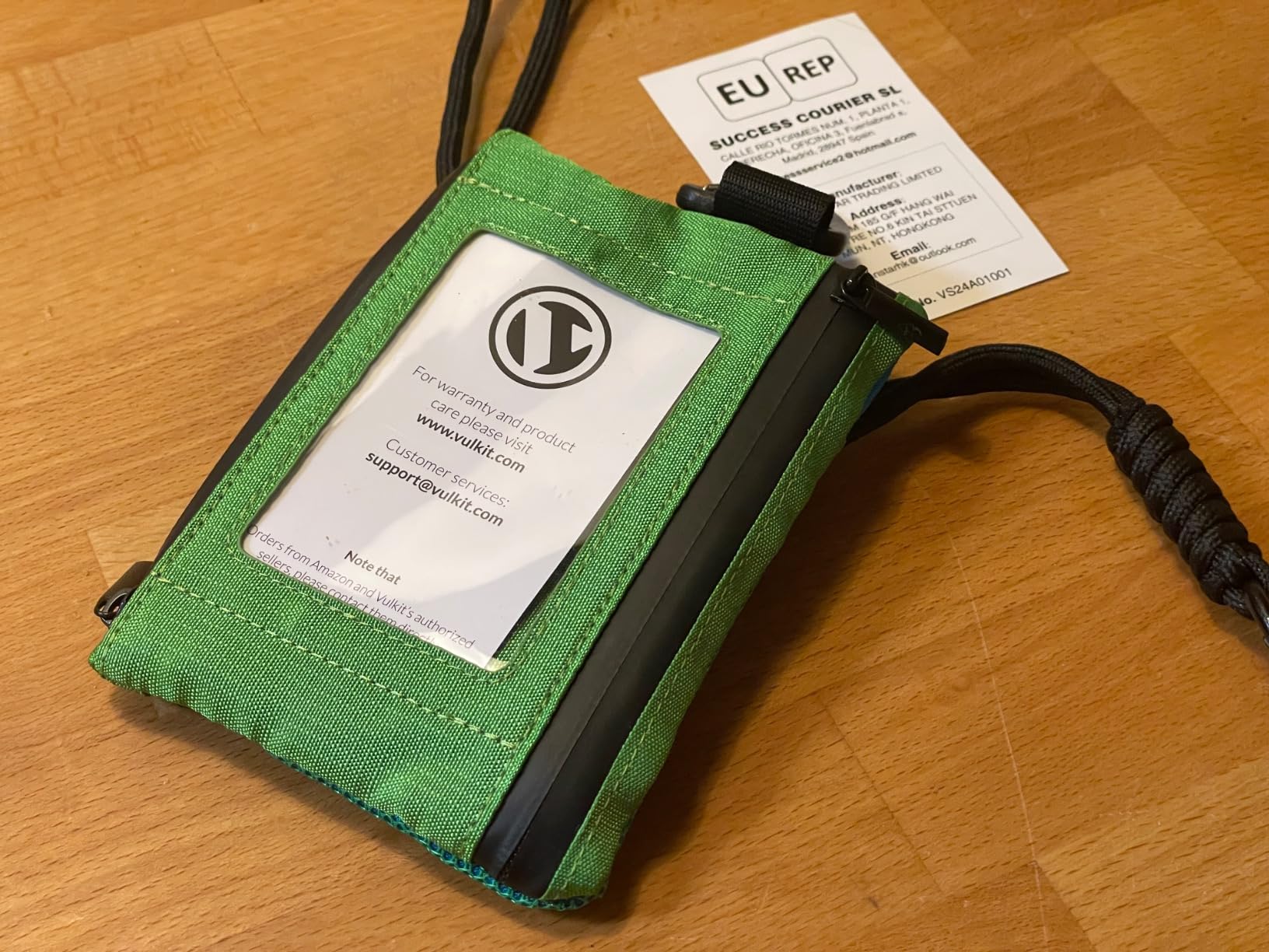 VULKIT VW124 portafoglio RFID nylon nero viaggio