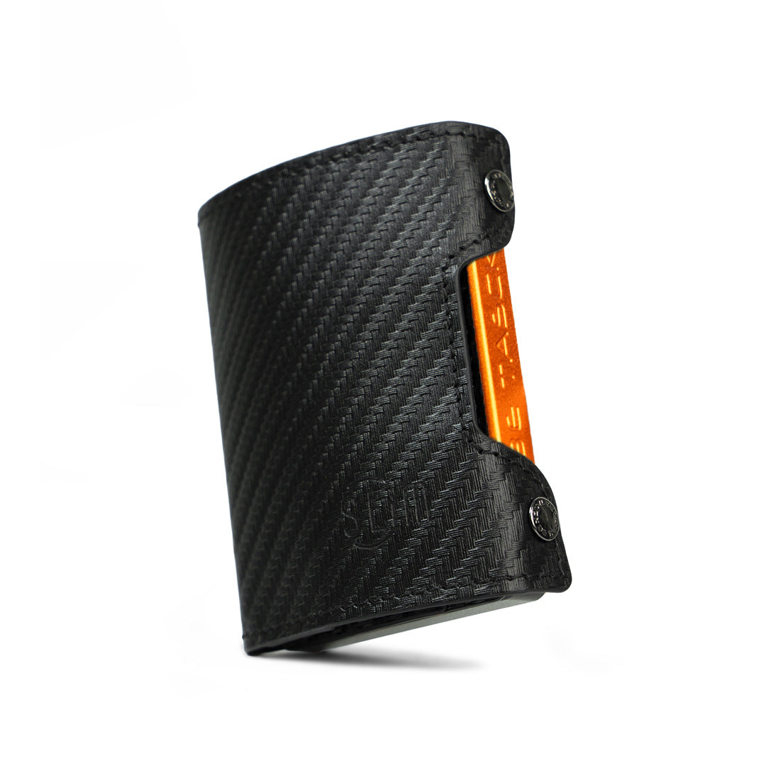 SLim Be Tasck Portacarte Carbon Nero Frame Nero