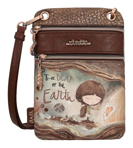 Anekke Core mini borsa a tracolla poliuretano stampa geologica