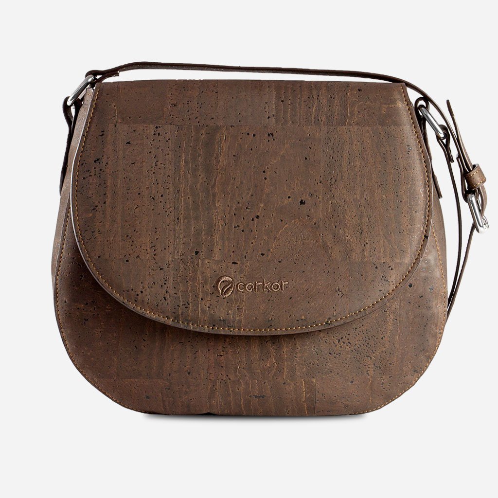 Corkor Bags Zaino Tracolla Sughero Vegano Marrone