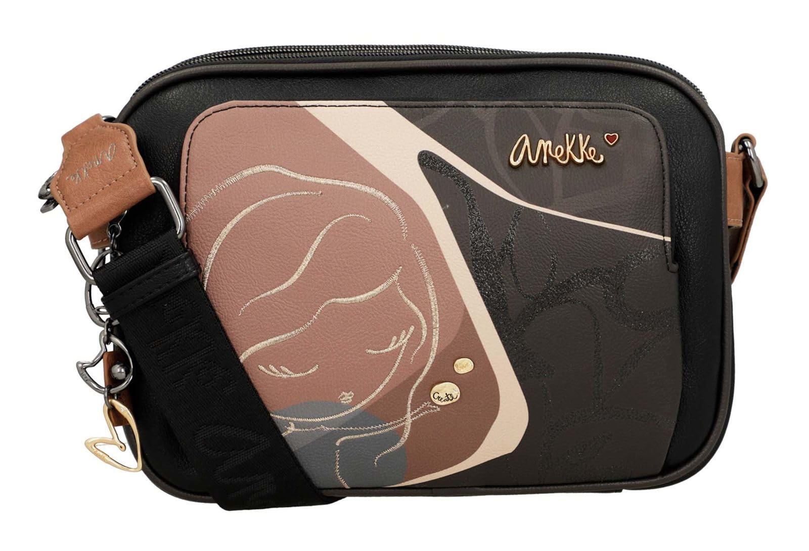 Anekke Real Heartbeat borsa a tracolla 3 scomparti