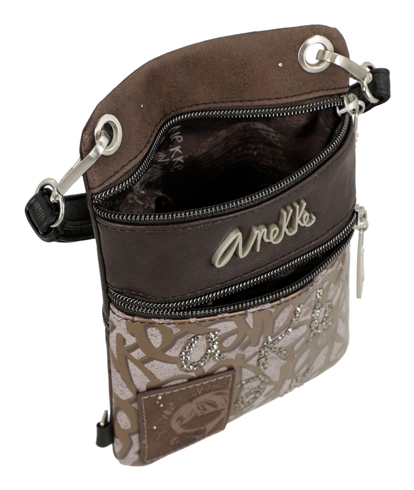 ANEKKE Outer Mantle mini tracolla marrone 15x23x2 cm