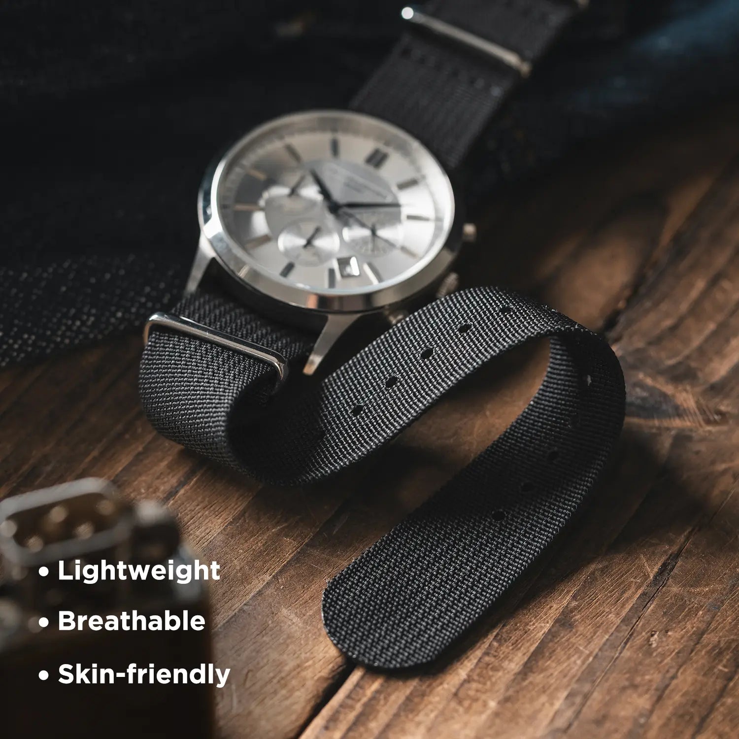 VULKIT Accessories VWB101 cinturino nero nylon 20mm NATO