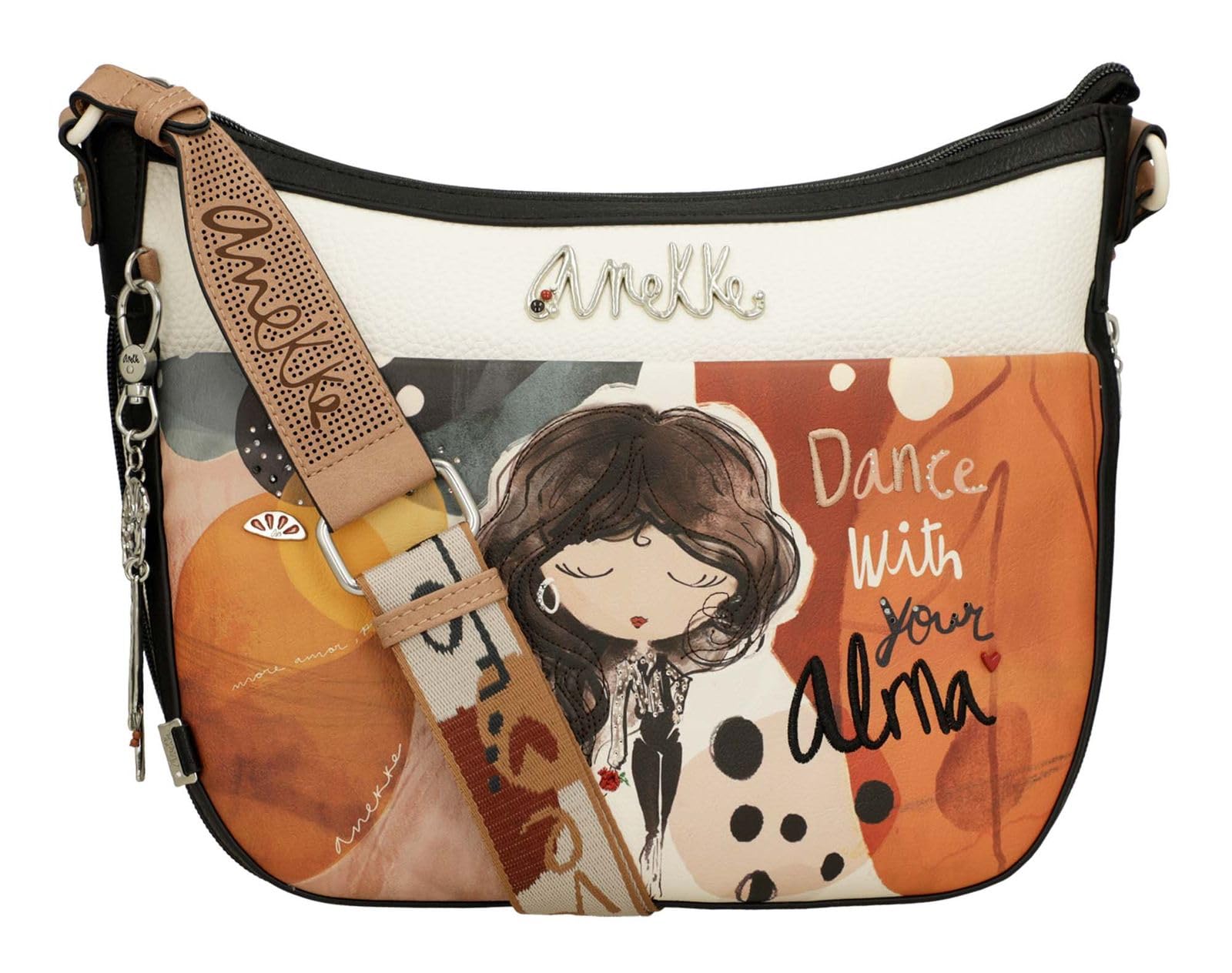 Anekke Alma borsa a tracolla grande multicolor espandibile
