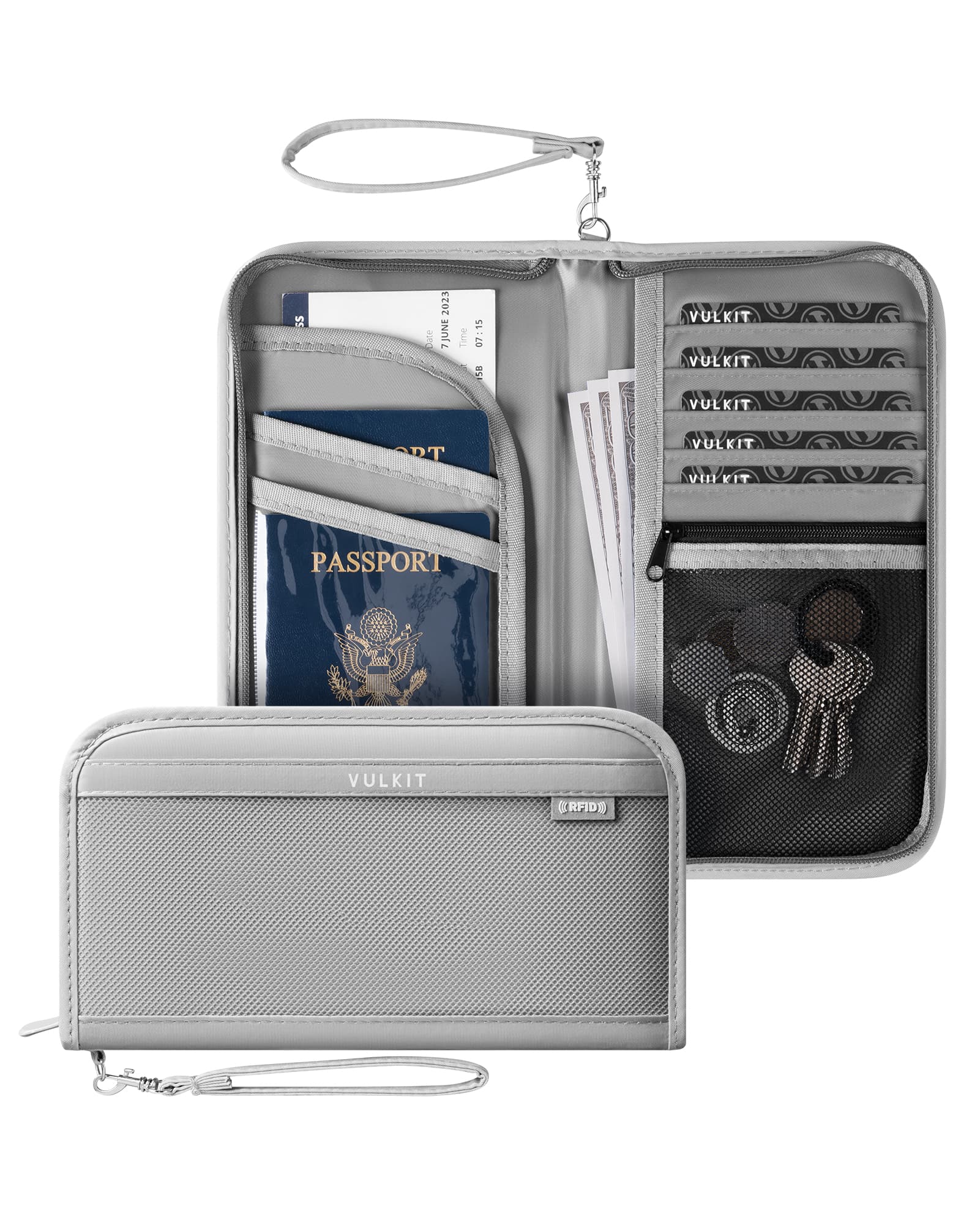 VULKIT Passport VPW106 porta passaporto RFID nero famiglia