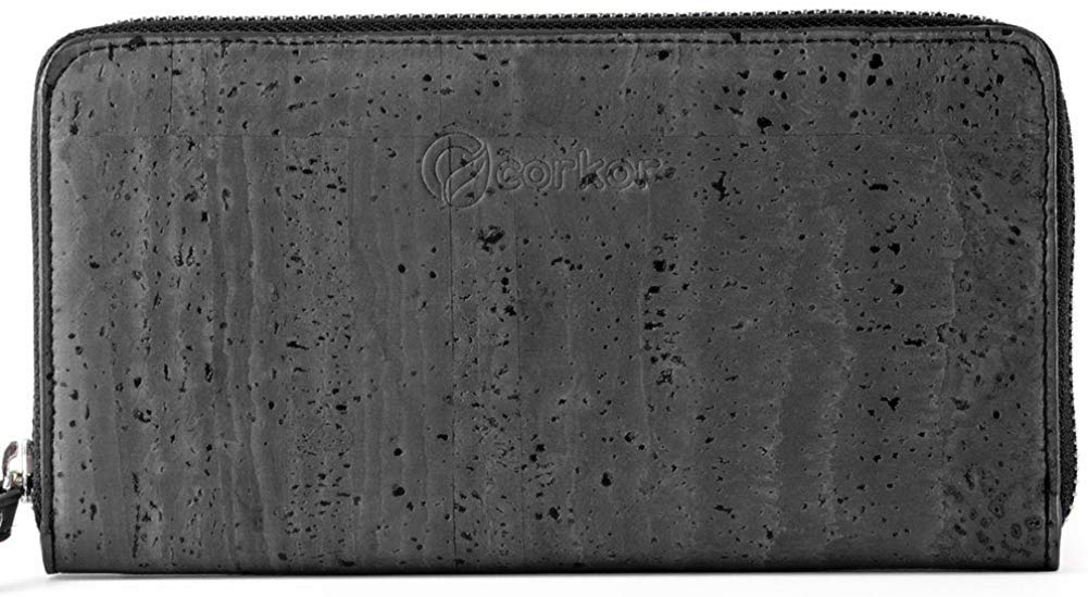 Corkor Wallets portafoglio donna sughero marrone RFID