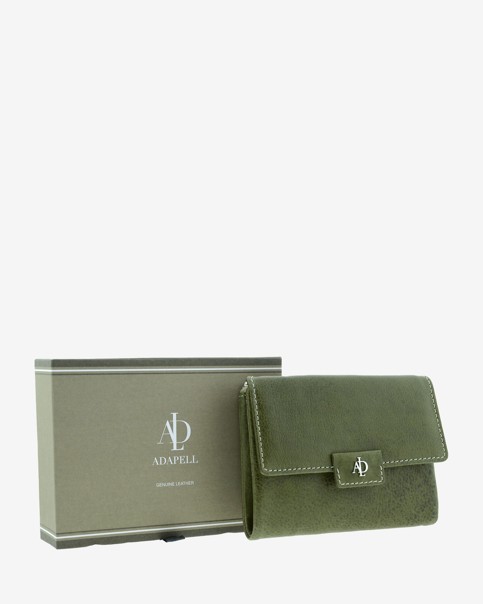 Adapell Lucia 4232 portafoglio piccolo donna Verde Pino 9 carte