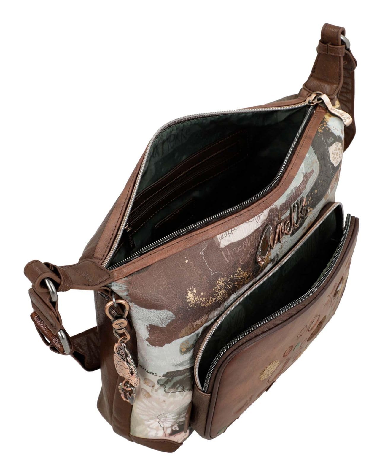 Anekke Outer borsa a tracolla grande ecopelle 27x24x10