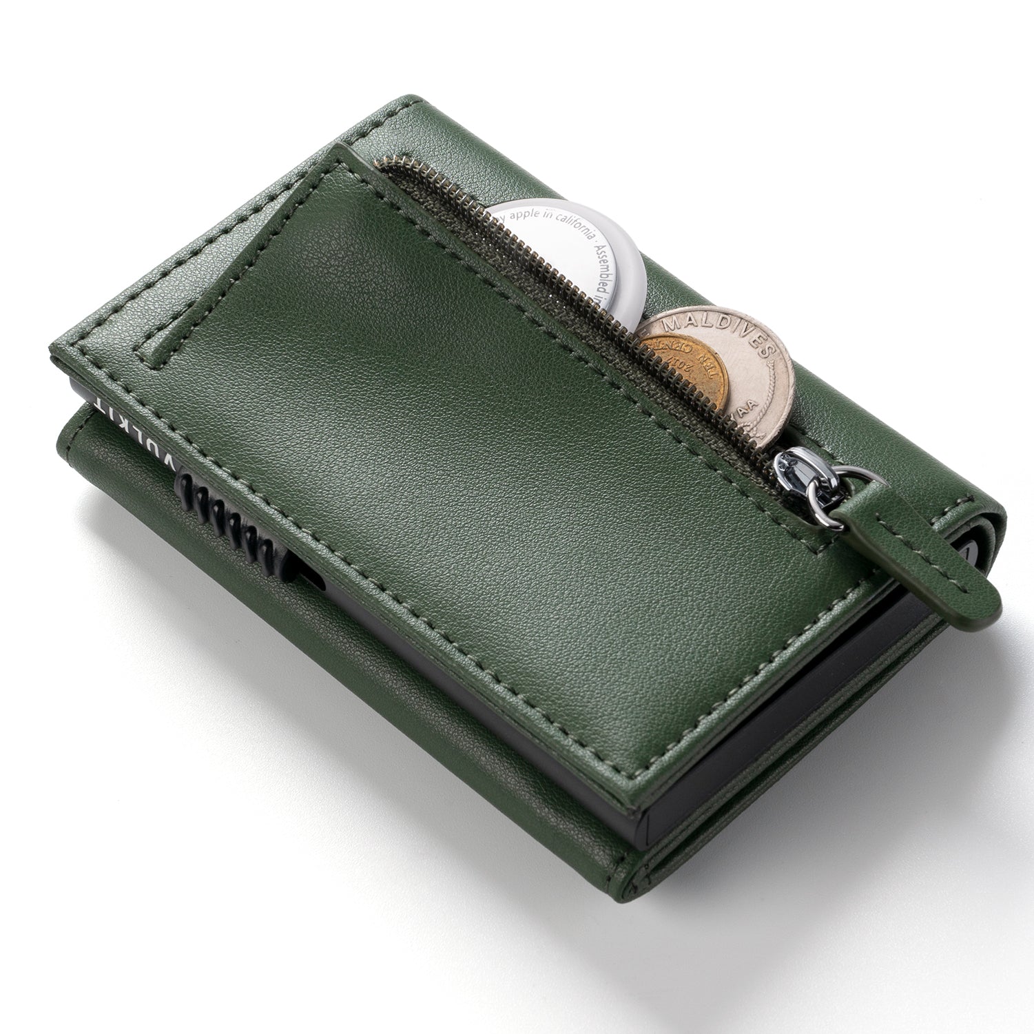 VULKIT Pop Up Wallet VC302 portafoglio marrone RFID zip