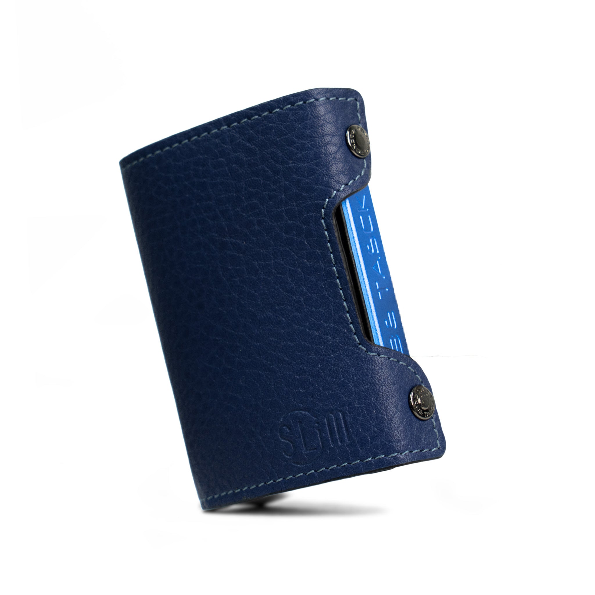 SLim Be Tasck Bottalato Blu portafoglio compatto frame blu