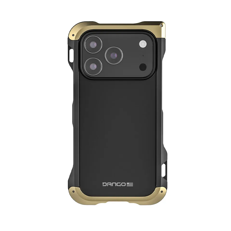 Dango Adapt Case cover iPhone 17 Pro Jet Black Champagne Gold MagSafe