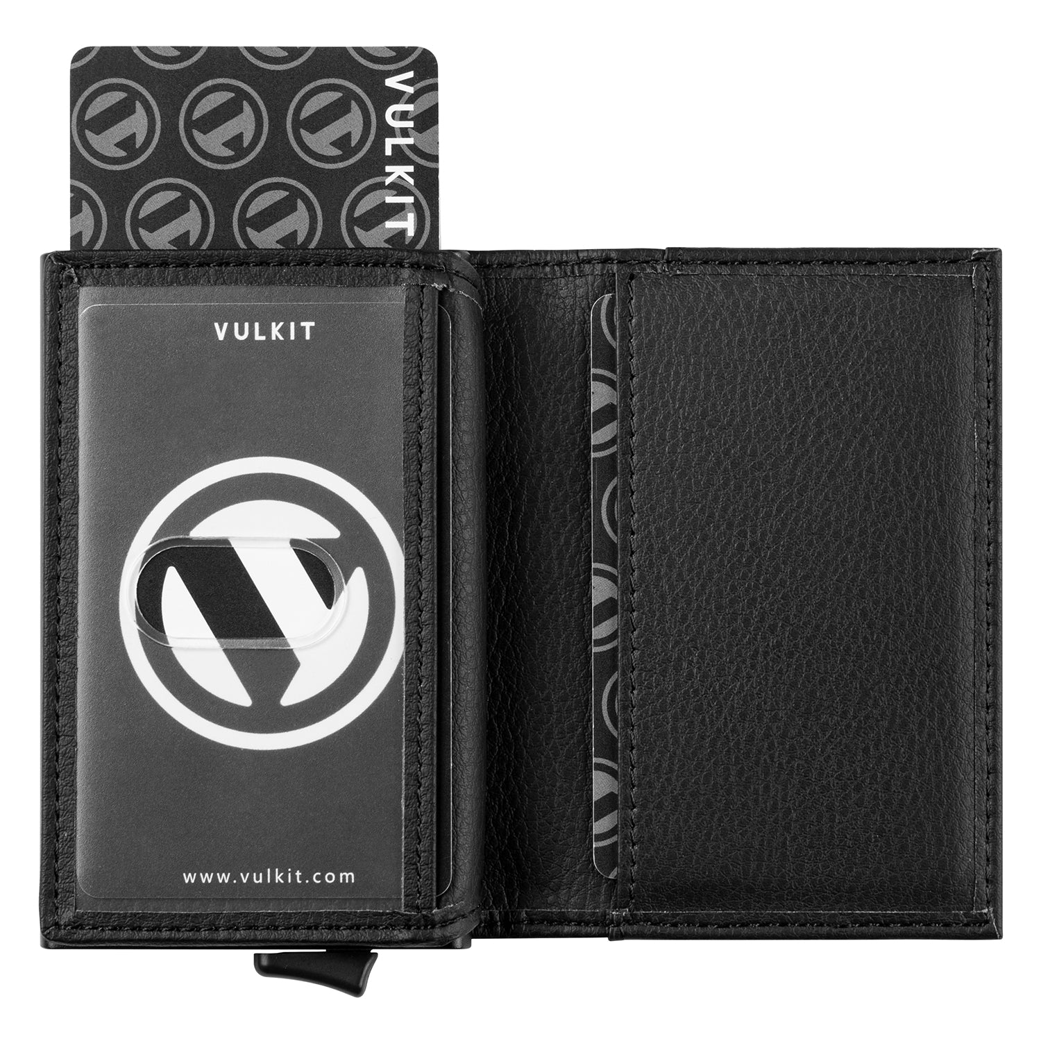 VULKIT VC205 Portafoglio Pop Up Pelle Blu 12 Carte