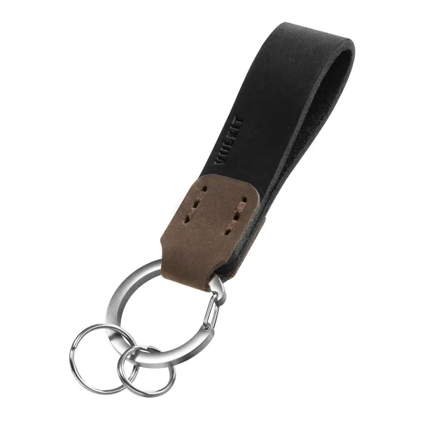 VULKIT Accessories VKC104 portachiavi pelle nero espresso bicolore
