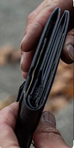 Dango S2 Stealth Bifold portafoglio nero DTEX RFID 10 carte