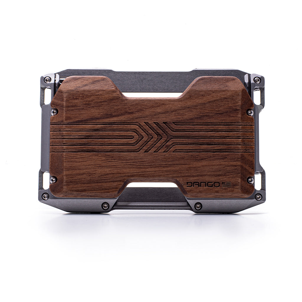 Dango A-Series placca portafoglio legno noce RFID