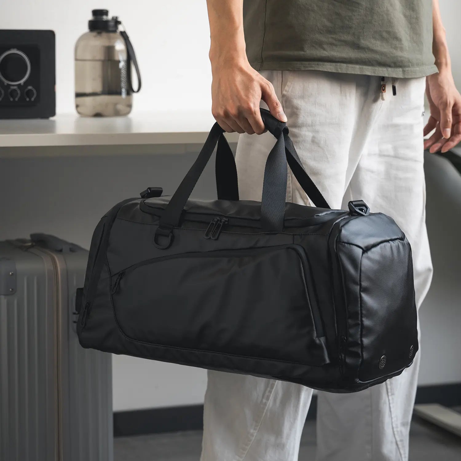 VULKIT VBP102 zaino viaggio 55L nero 3-in-1 idrorepellente