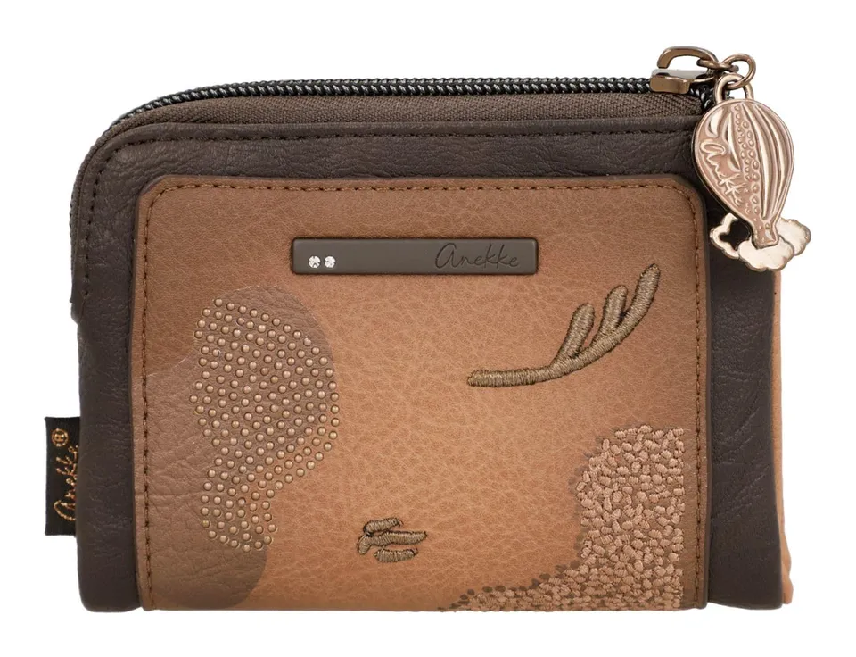 Anekke Voyage Portafoglio piccolo RFID morbido anti-RFID