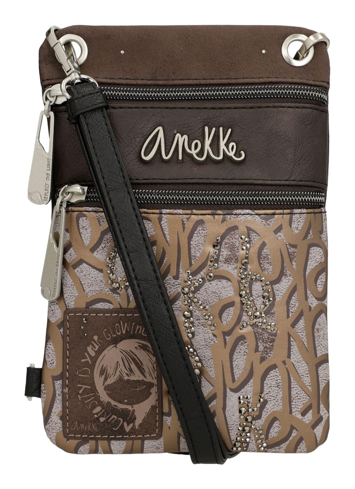 ANEKKE Outer Mantle mini tracolla marrone 15x23x2 cm