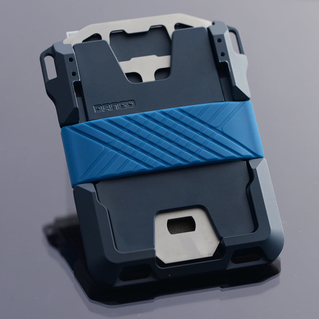 Dango M1 Maverick Portafoglio verticale blu 10 carte