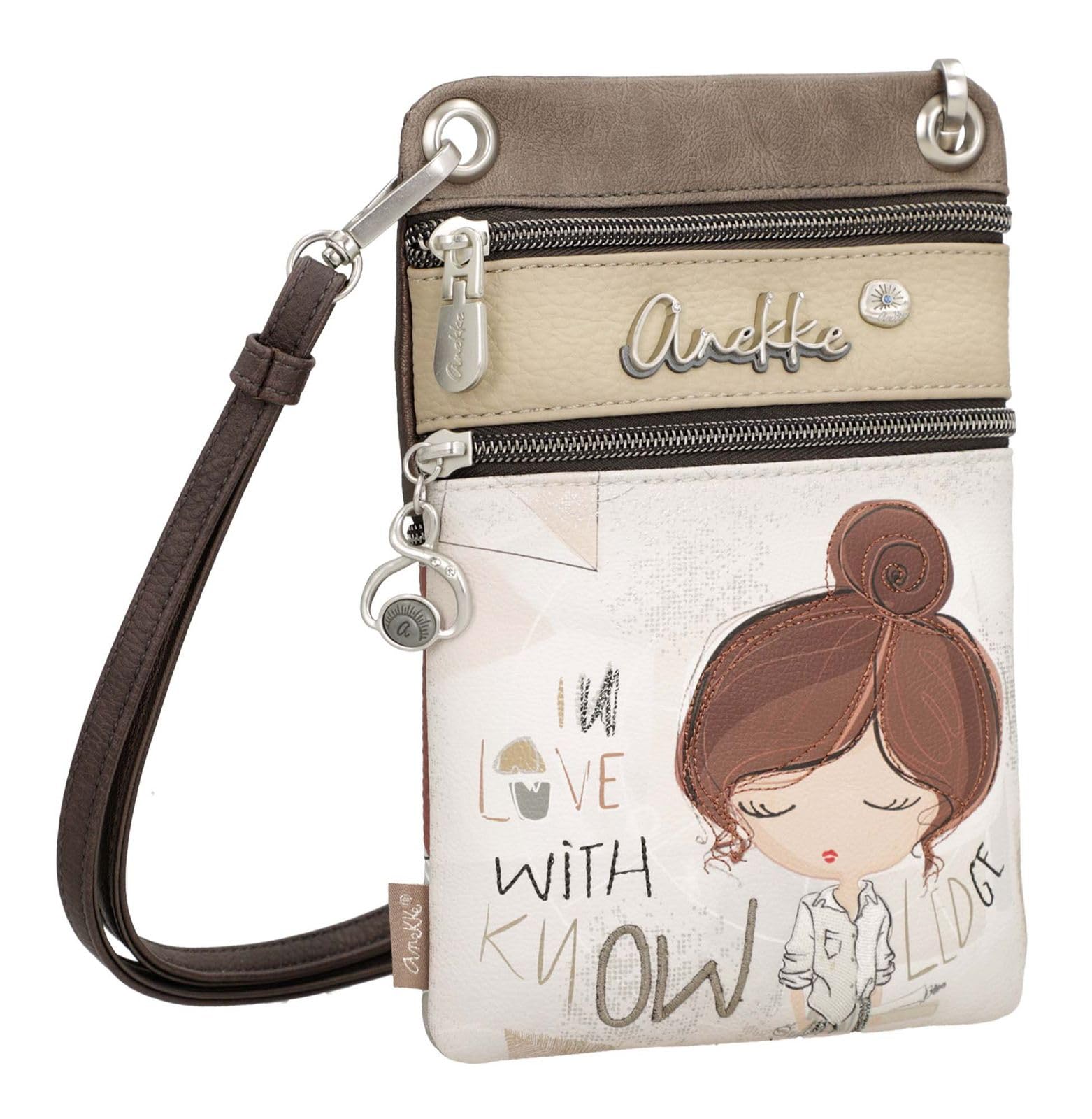 Anekke Sophia Mini Borsa a Tracolla Donna Stampa Geometrica