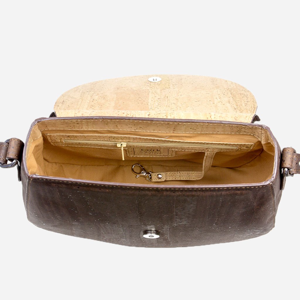 Corkor Bags Zaino Tracolla Sughero Vegano Marrone