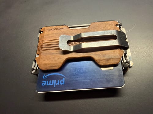 Dango A10 Elements portafoglio alluminio Walnut 7 carte