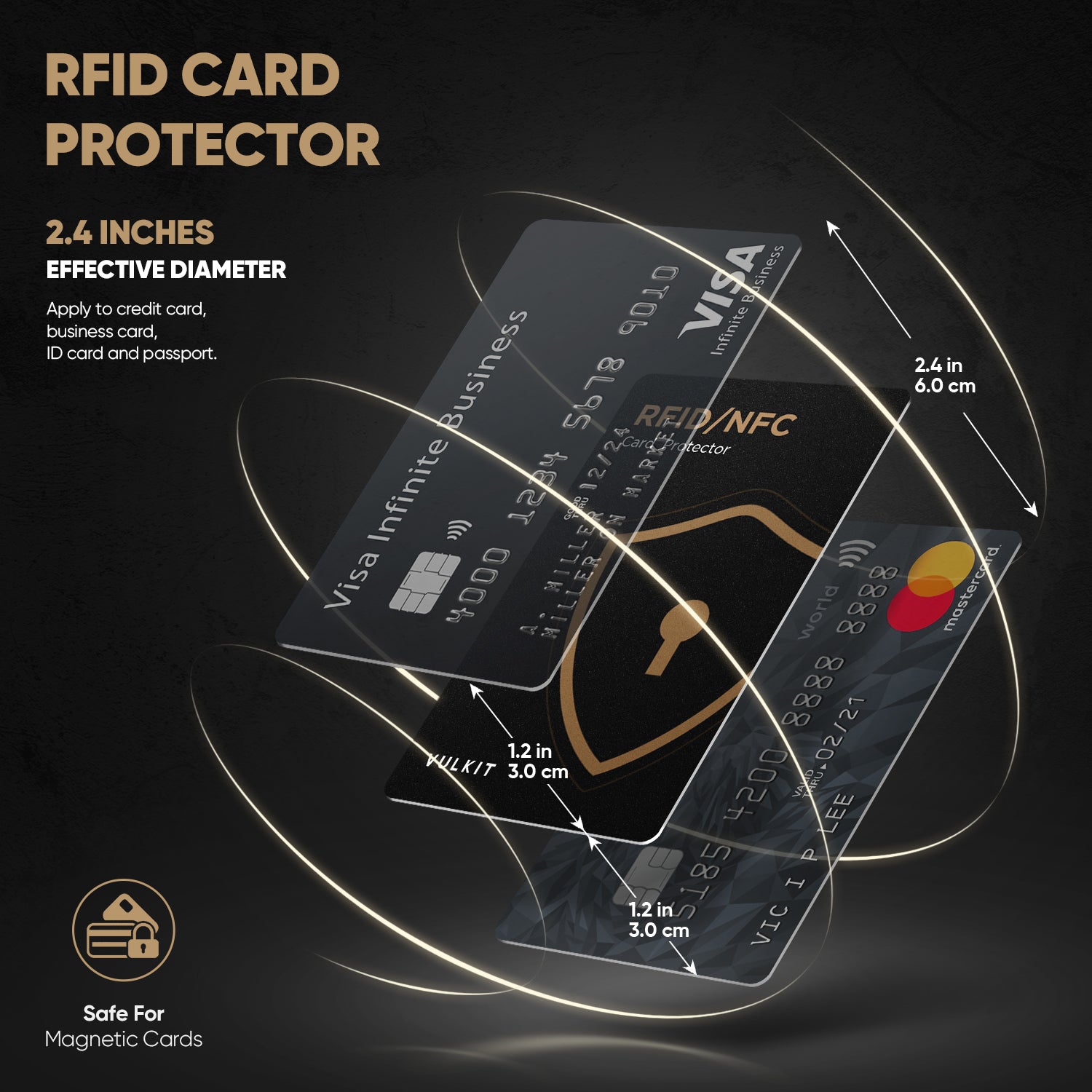 VULKIT VCP100 carta blocco RFID 2 pezzi formato carta credito