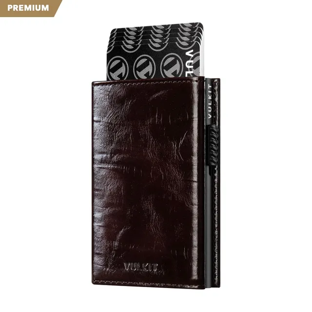 VULKIT Pop Up Wallet VC302P portafoglio pelle nero RFID