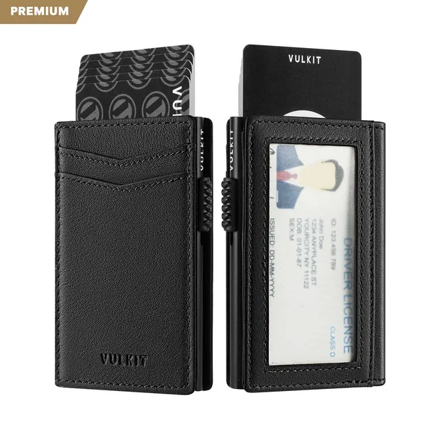 VULKIT Pop Up Wallet VC315P portafoglio marrone pelle RFID