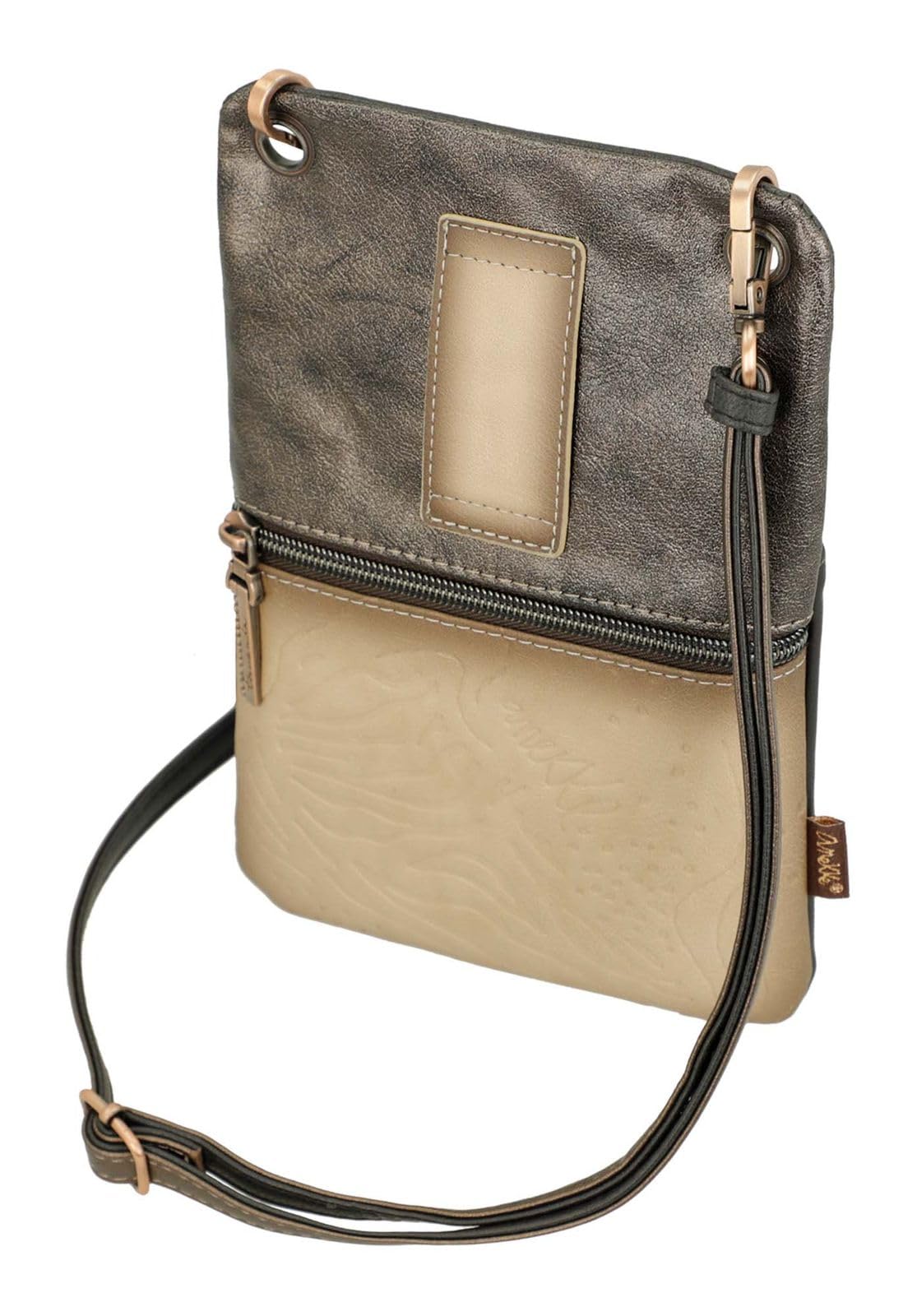 Anekke Auralis Wings Mini Borsa a Tracolla Beige 15 cm