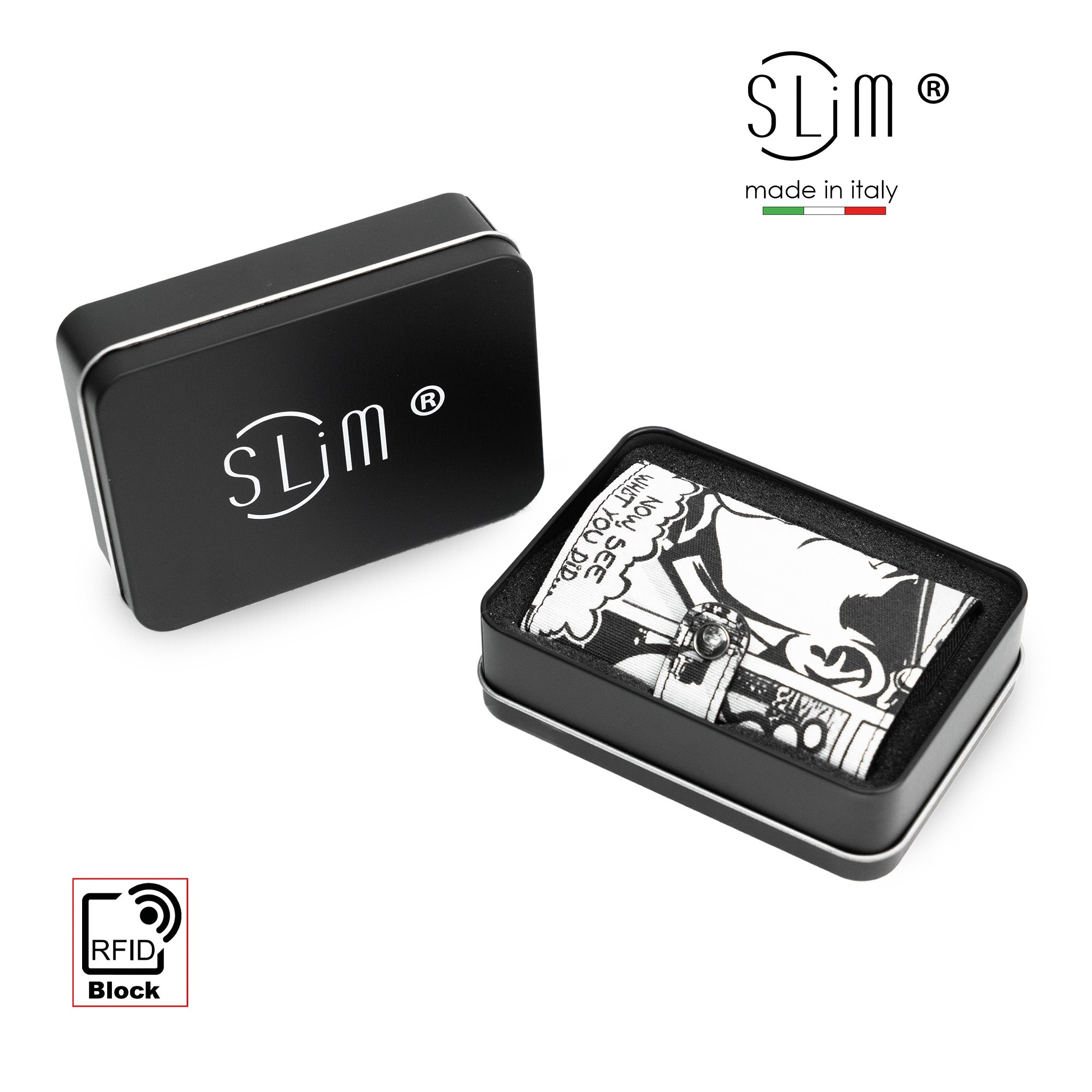 SLim Vera Pelle Portafoglio Comics Bacio Edizione Limitata