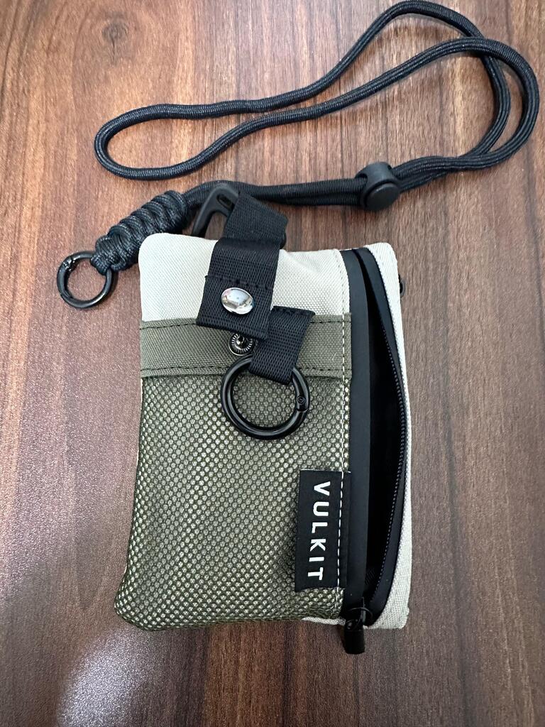VULKIT VW124 portafoglio RFID nylon nero viaggio