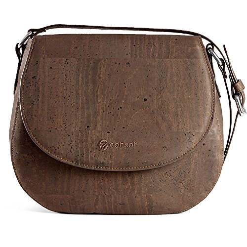Corkor Bags Zaino Tracolla Sughero Vegano Marrone