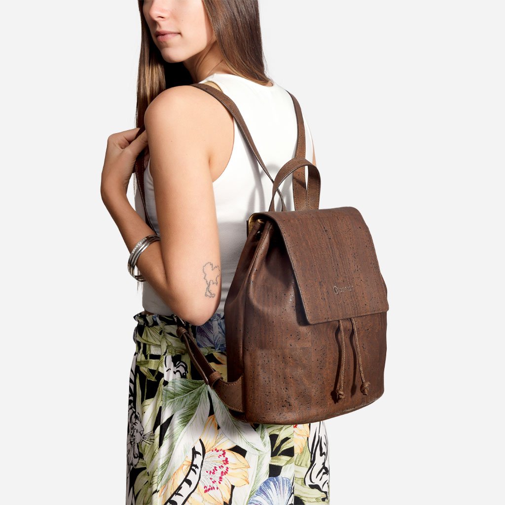 Corkor Bags zaino sughero marrone M vegano cruelty free