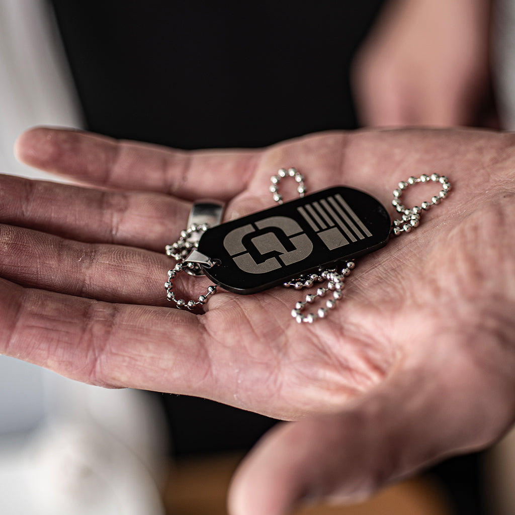 Dango Apparel Dog Tag piastrina acciaio nero 50 mm