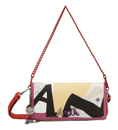 Anekke Fashion borsa a tracolla asa metallo blu navy
