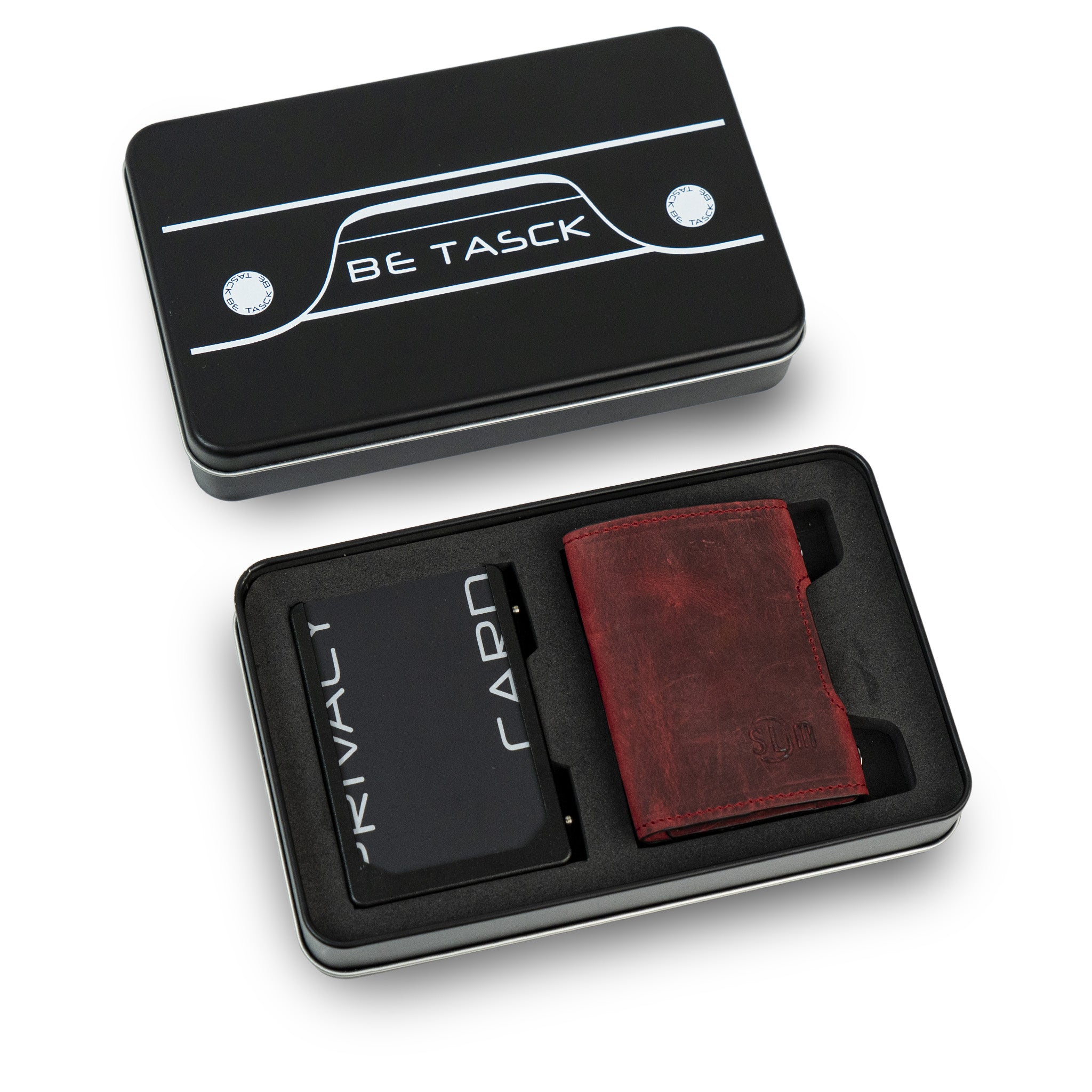 SLim Be Tasck Porta Carte Pelle Crazy Horse Rosso