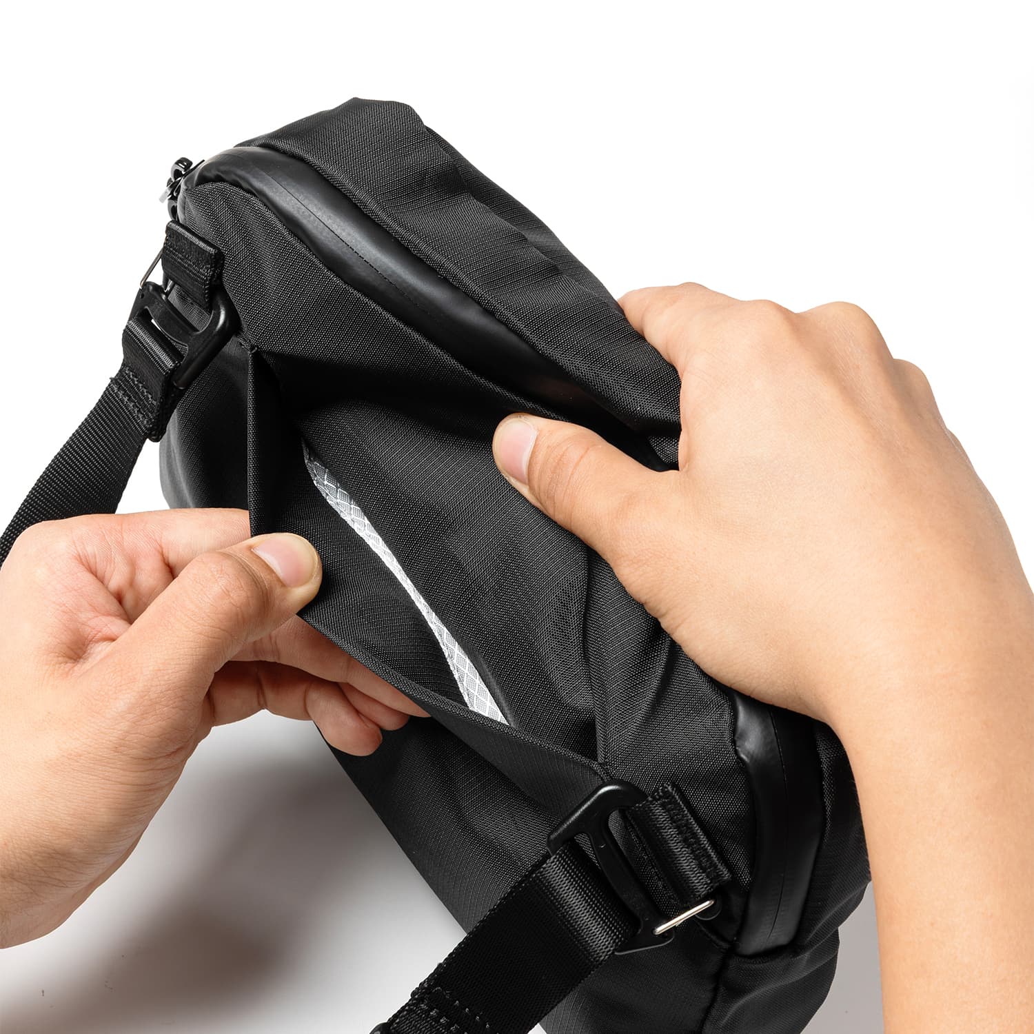 VULKIT VB116 City Flux borsa tracolla nera leggera impermeabile